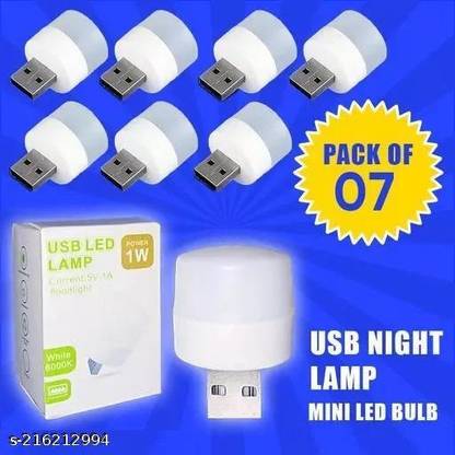 Shreejee USB plug & Play Energy efficient LED light /Emergency light X7.48 (Pack of 7) LED Lantern