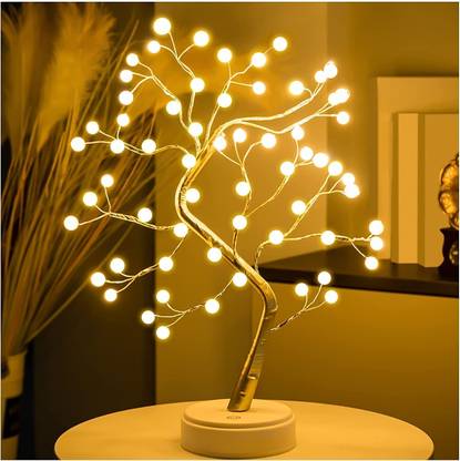 Refulgix Bonsai Desk Tree LED Battery Powered or USB Adapter Top Decoration Table Lamp