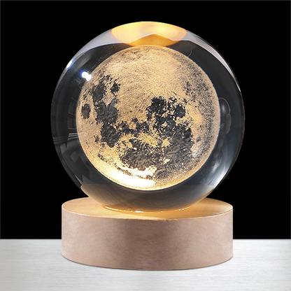 Black mirror 3D Crystal Ball Night Lamp(MOON) Night Lamp