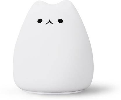 jeelmika Cute cat Silicone Light Source Color Changing Night Light Atmosphere Romantic Night Lamp