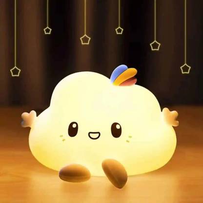 kawaii kart Cloud Touch Lamp - Multicolor Lights| Eco-Friendly Changeable Modes, Cloud Shape Night Lamp
