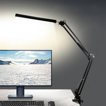 BNF Swing Arm Desk Lamp W/ Clamp Study Light Lamps For Reading Bedroom Computer Table Lamp