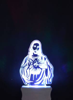 GENIUS ARS The Jesus 3D Illusion Night Lamp Comes with 7 Multicolor Night Lamp