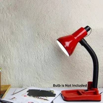 EMMKITZ Adjustable flexible neck table lamp for studies students,kids,boys and girls Table Lamp (28 cm, Red) Study Lamp