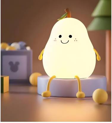 Toybot Pear Night Color Changing Light – Soft Silicone, Kawaii-Style for Kids’ Bedroom Night Lamp