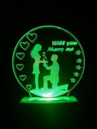 VSP FASHION Will you merry me Night Lamp Create Calm atmosphere with customizable lighting Night Lamp