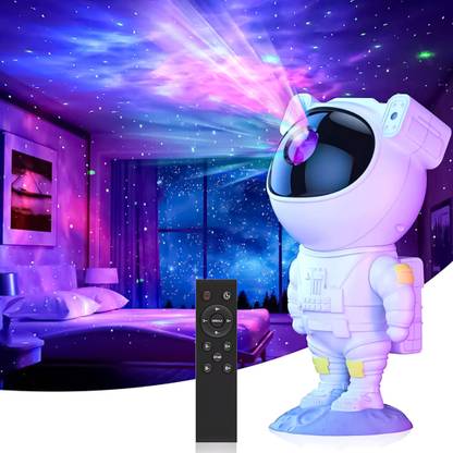 MINICO MinicoIndia™ Astronaut Galaxy Projector on Attractive Moon Base (360° Rotatable) Night Lamp
