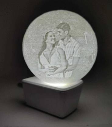 Modernart Personalized 3D Printed Photo Moon lamp Unique Personalized Gift for Friend, Husband, Wife, Boyfriend, Girlfriend, Sister, & Brother,Friends Night Lamp