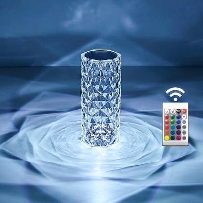 UNZAG Crystal Rose Diamond 16 Color RGB Changing Mode_LED_Night_Lights_Table_Lamp Table Lamp