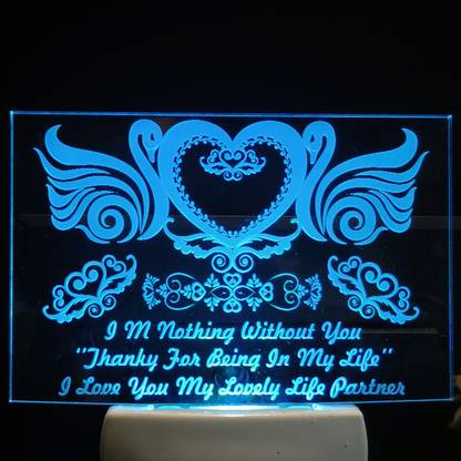 Red Robin APPRECIATION Acrylic 3D Illusion RGB 7 Colour Changing LED Plug n Play Night Lamp