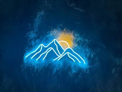 VYNES ICY MOUNTAIN LED Neon Signs Light LED Art Decorative Sign - Wall Decor Night Lamp