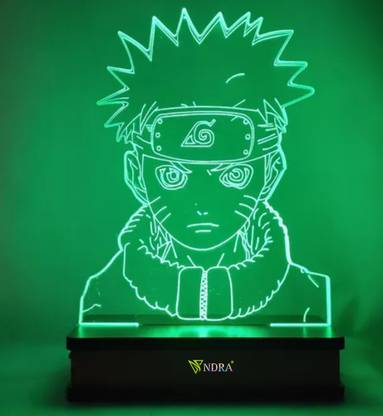 VNDRA Light Anime Naruto 3D Acrylic LED Frame 16 Colors Control Desk Table Table Lamp
