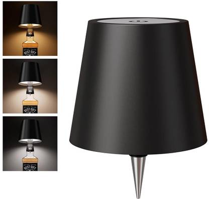 Verilux LED Whiskey Bottle Lamp Table Lamp for Liquor Bottles USB Rechargeable 3 Colors Table Lamp