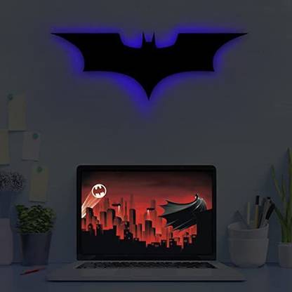 Puff And pass Night Light, Night Lamp for Wall, Batman Wall LED Night Lamp (Blue Light) Table Lamp