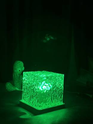 SBDYNAMIC Halosphere Cube table Lamp - 16 Color Adjustable Crystal Projector Table Light Table Lamp
