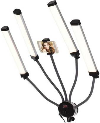 Cospex Led Light,FX-800II Four-Arm LED Video Lamp Fill Lights Bi-Color 3200-5500K 4300 lx Camera LED Light