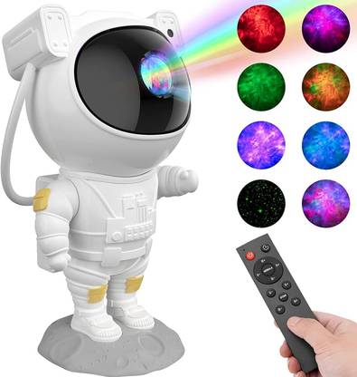 Galox Space Buddy Astronaut Light Projector with Timer, Remote Control Table Lamp