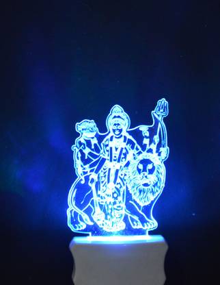 Gojeeva The Maa Sherawali 3D illusion Night Lamp is Extremely cool and 3D illusion Design Night Lamp