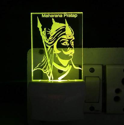 sc entarprise 3D Maharana Pratap Acrylic Night Lamp Night Lamp