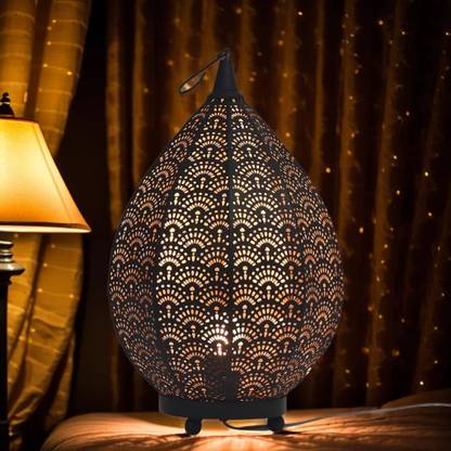 DECOTAI Dotted Perforated Egg Shape Lamp for Bedroom, Living Room, Home Decoration Table Lamp