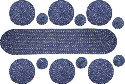 LADLI JEE Blue Polyester Table Linen Set