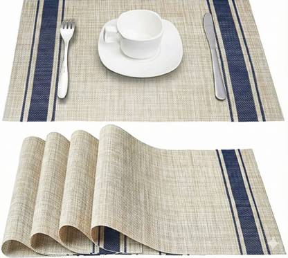 Glosstiy Glam Rectangular Pack of 4 Table Placemat
