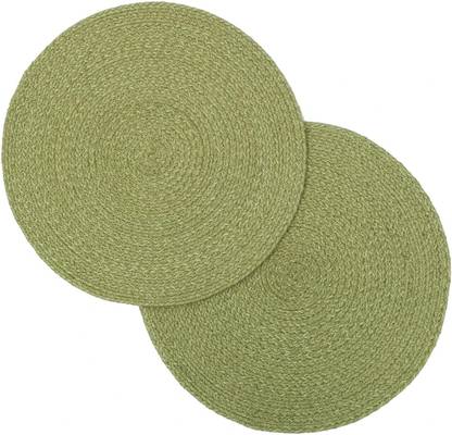 SIYA TEXTILES Round Pack of 2 Table Placemat