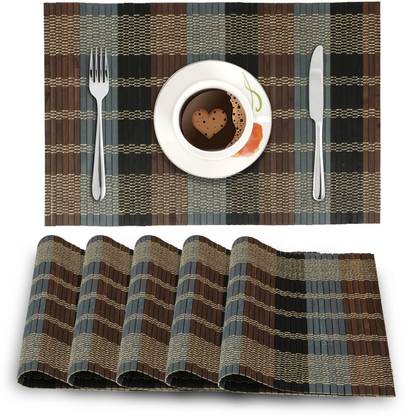 HOKiPO Rectangular Pack of 6 Table Placemat