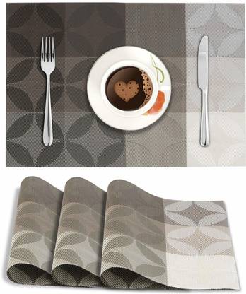 HOKiPO Rectangular Pack of 4 Table Placemat