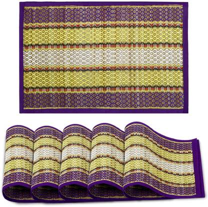 MAMAJI TECH SOLUTION Square Pack of 6 Table Placemat