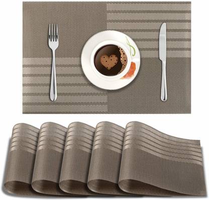 HOKiPO Rectangular Pack of 6 Table Placemat