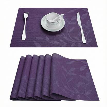 Glosstiy Glam Rectangular Pack of 6 Table Placemat