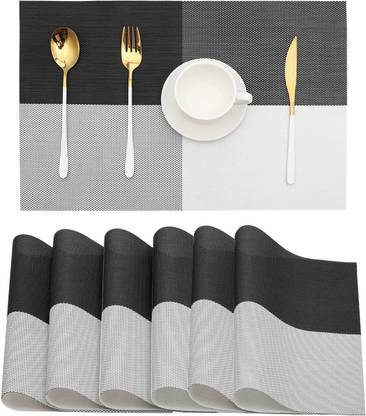 CASA FURNISHING Rectangular Pack of 6 Table Placemat