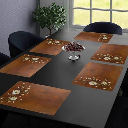 LooMantha Rectangular Pack of 6 Table Placemat