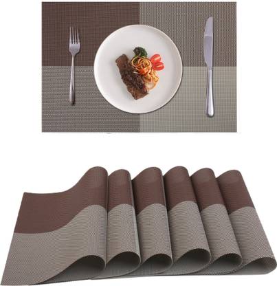 YELONA Rectangular Pack of 6 Table Placemat