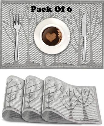 Hidelliya Rectangular Pack of 6 Table Placemat