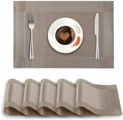 HOKiPO Rectangular Pack of 6 Table Placemat