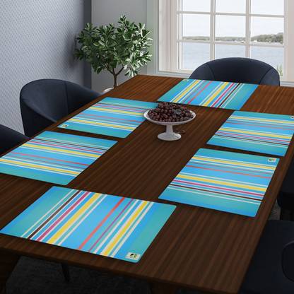 LooMantha Rectangular Pack of 6 Table Placemat