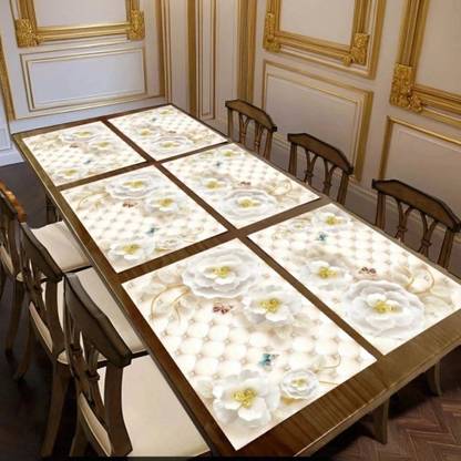 REVEXO Rectangular Pack of 6 Table Placemat