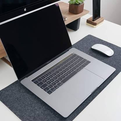 Incrizma Large Felt Desk Pad,Felt Desk Mat for Desk Pad Protector (900x300 mm, Dark Grey) Dual Sided Mousepad