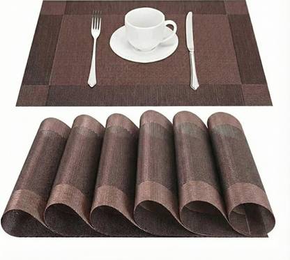 Glosstiy Glam Rectangular Pack of 6 Table Placemat