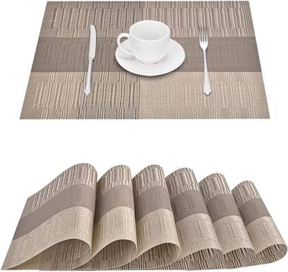 CASA FURNISHING Rectangular Pack of 6 Table Placemat