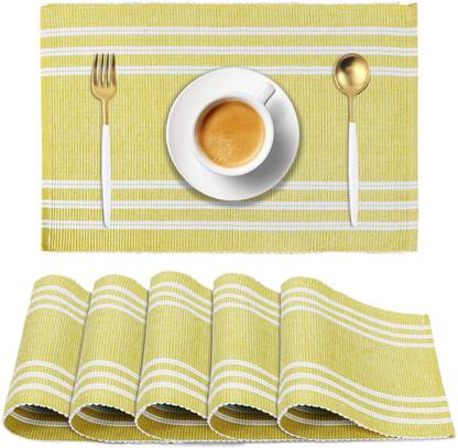 HOKiPO Rectangular Pack of 6 Table Placemat