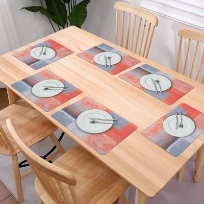 KUBER INDUSTRIES Rectangular Pack of 6 Table Placemat