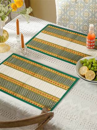SHILP KATHA Rectangular Pack of 2 Table Placemat