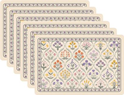 YELONA Rectangular Pack of 6 Table Placemat