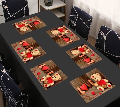 REVEXO Rectangular Pack of 6 Table Placemat