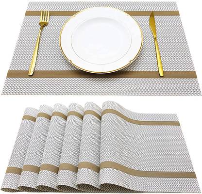 infinitepiinitiatives Rectangular Pack of 6 Table Placemat