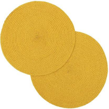 SIYA TEXTILES Round Pack of 2 Table Placemat