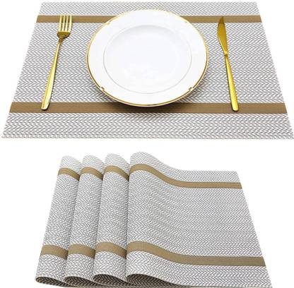 YELONA Rectangular Pack of 4 Table Placemat